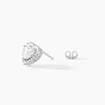 Boucles D'oreilles Puces Calvi Argent Blanc Oxyde De Zirconium - Puces Femme | Marc Orian