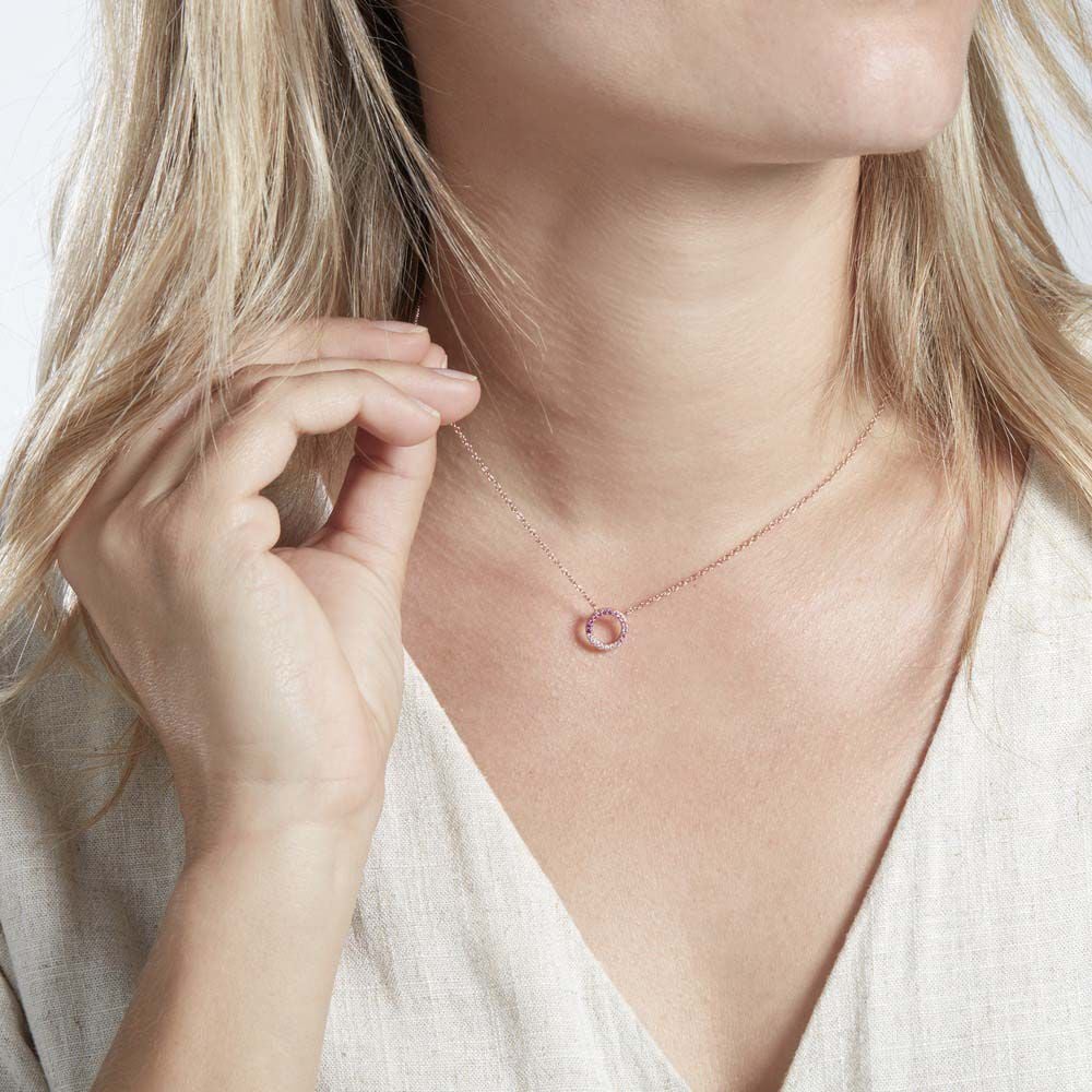 Collier Neptunus Argent Rose Oxyde De Zirconium - Colliers avec pierres Femme | Marc Orian