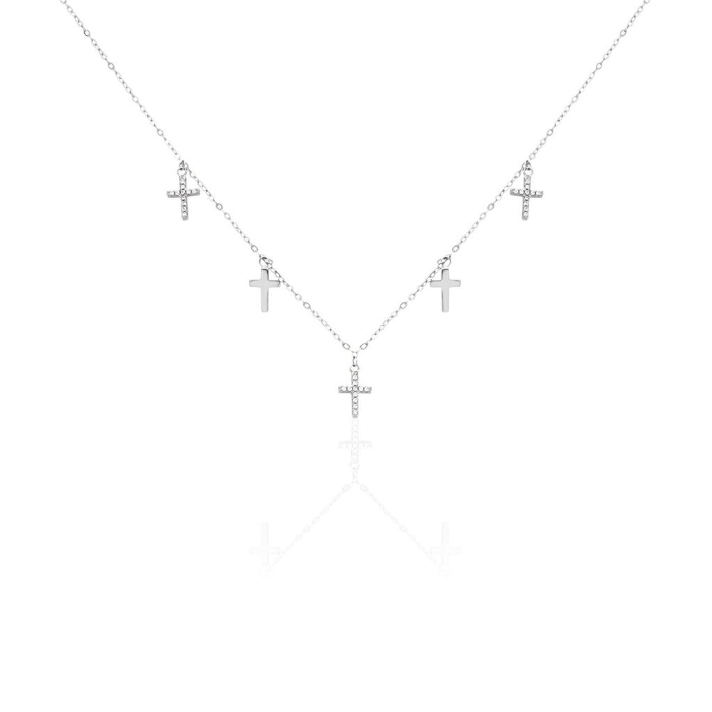 Collier Ivah Argent Blanc Oxyde De Zirconium - Colliers avec pierres Femme | Marc Orian