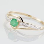 Bague Tanissia Or Jaune Emeraude - Bagues vintage Femme | Marc Orian