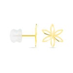 Boucles D'oreilles Puces Fadia Fleur Or Jaune - Puces Femme | Marc Orian