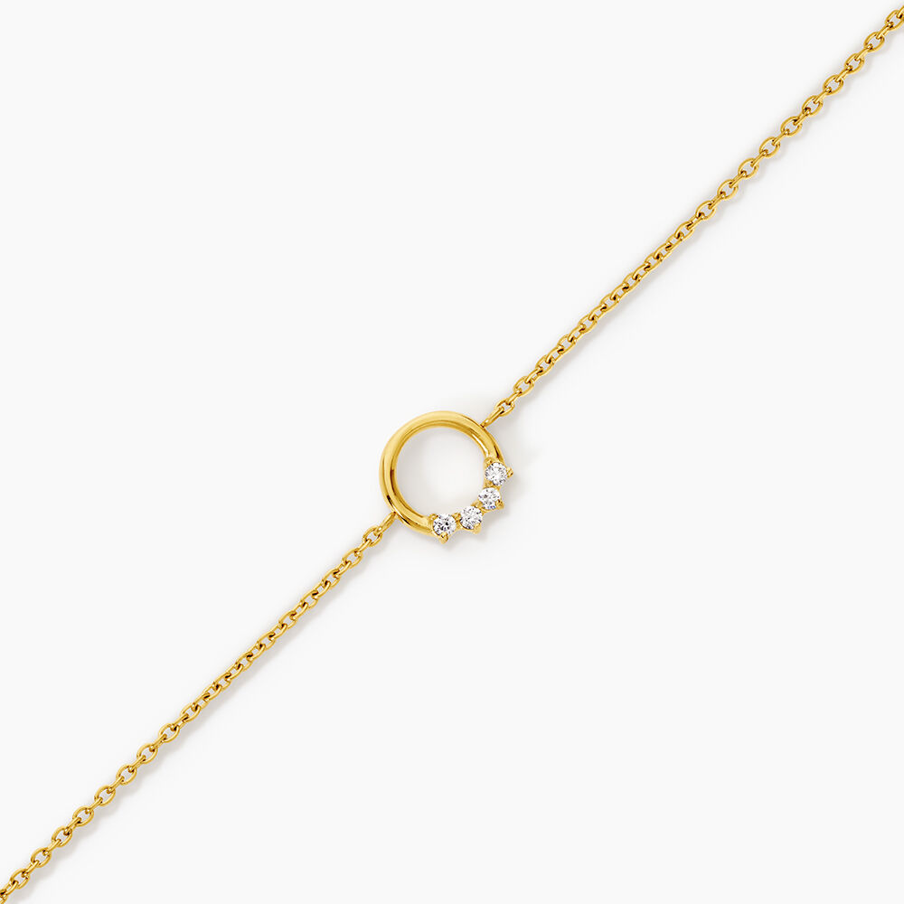 Bracelet Elana Acier Jaune Oxyde De Zirconium - Bracelets cha&icirc;nes Femme | Marc Orian