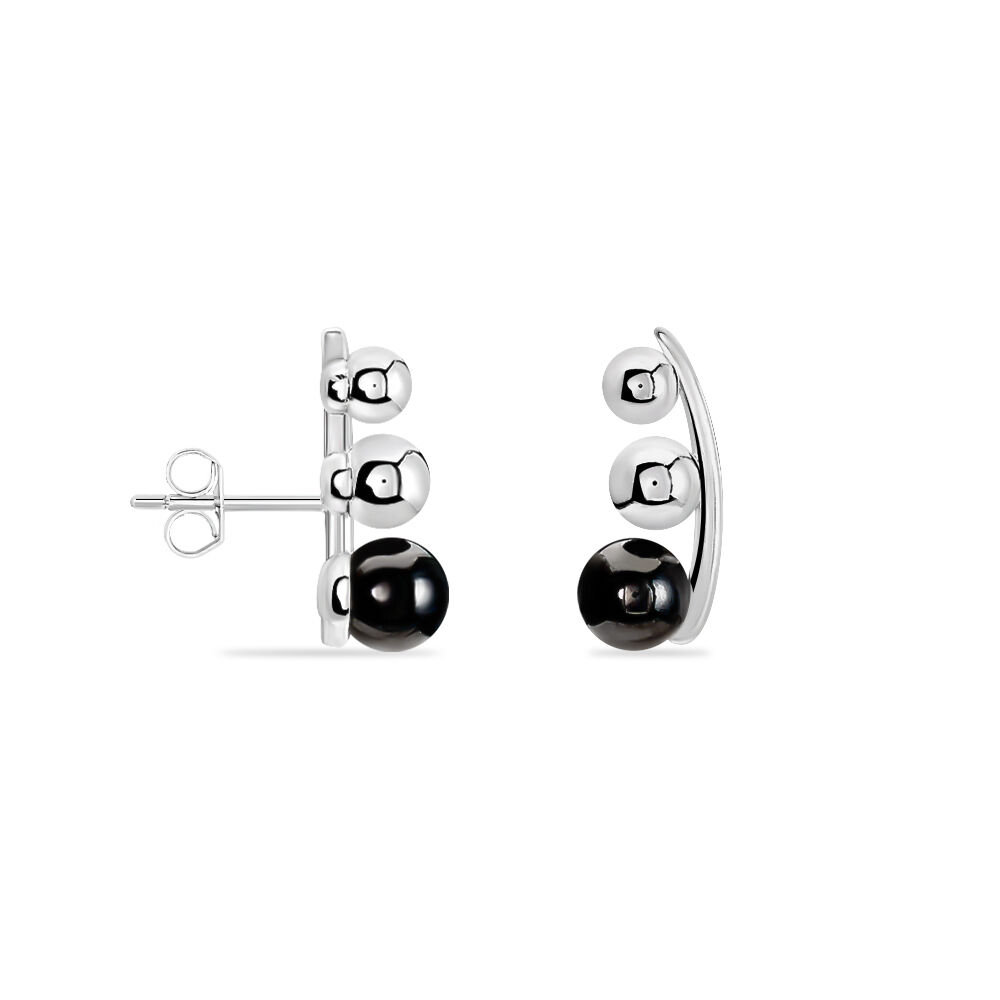 Bijoux D'oreilles Cleya Argent Blanc Céramique - Piercings d'oreilles Femme | Marc Orian
