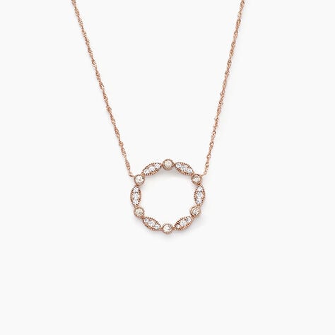 Collier Eugenie Argent Rose Oxyde De Zirconium - Colliers ras du cou Femme | Marc Orian