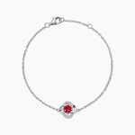 Bracelet Argent Blanc Clover Verre Oxydes De Zirconium - Bracelets fantaisie Femme | Marc Orian