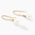 Boucles D'oreilles Pendantes Baroque Or Jaune Perle De Culture - Boucles d'oreilles mariage Femme | Marc Orian