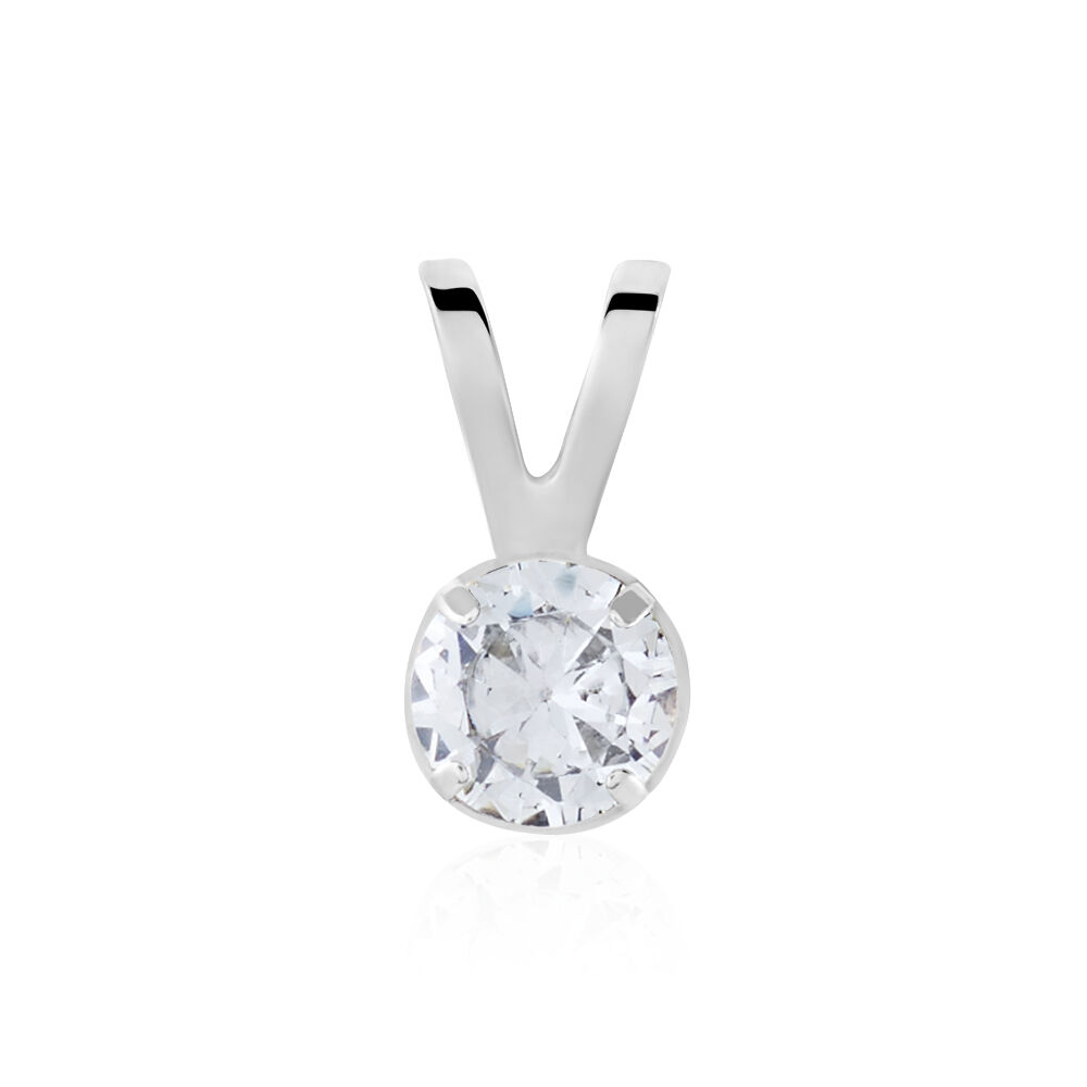 Pendentif Mabila Or Blanc Oxyde De Zirconium - Pendentifs Femme | Marc Orian