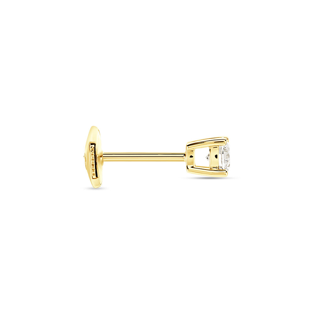 Boucle D'oreille Puce Unitaire Victoria Or Jaune Diamant - Puces Famille | Marc Orian