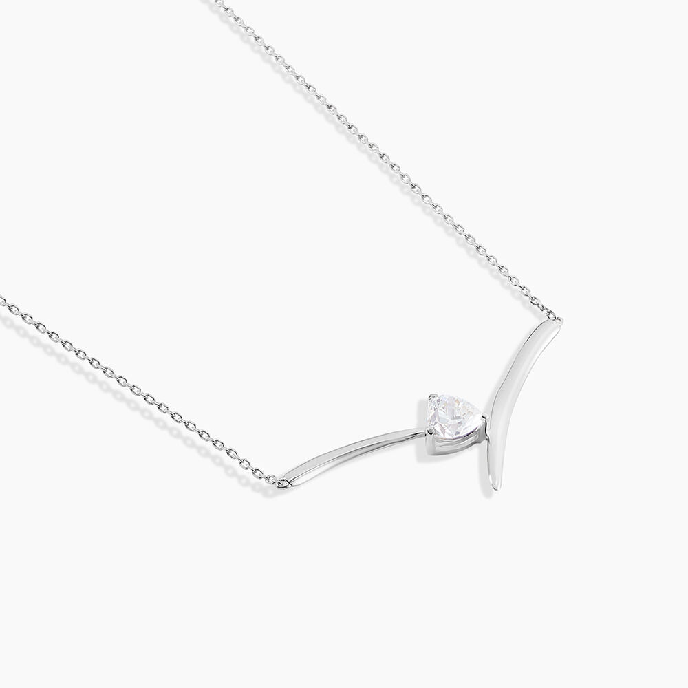 Collier Valeriana Or Blanc Oxyde De Zirconium - Colliers avec pierres Femme | Marc Orian