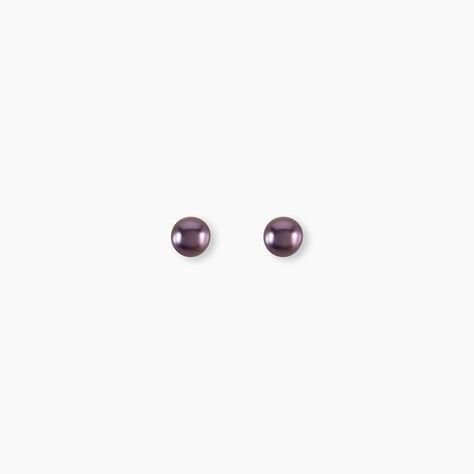 Boucles D'oreilles Puces Micaelle Teintees Or Jaune Perle De Culture - Boucles d'oreilles mariage Femme | Marc Orian
