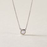 Collier Court Argent Blanc Laureano Oxyde De Zirconium - Colliers ras du cou Femme | Marc Orian