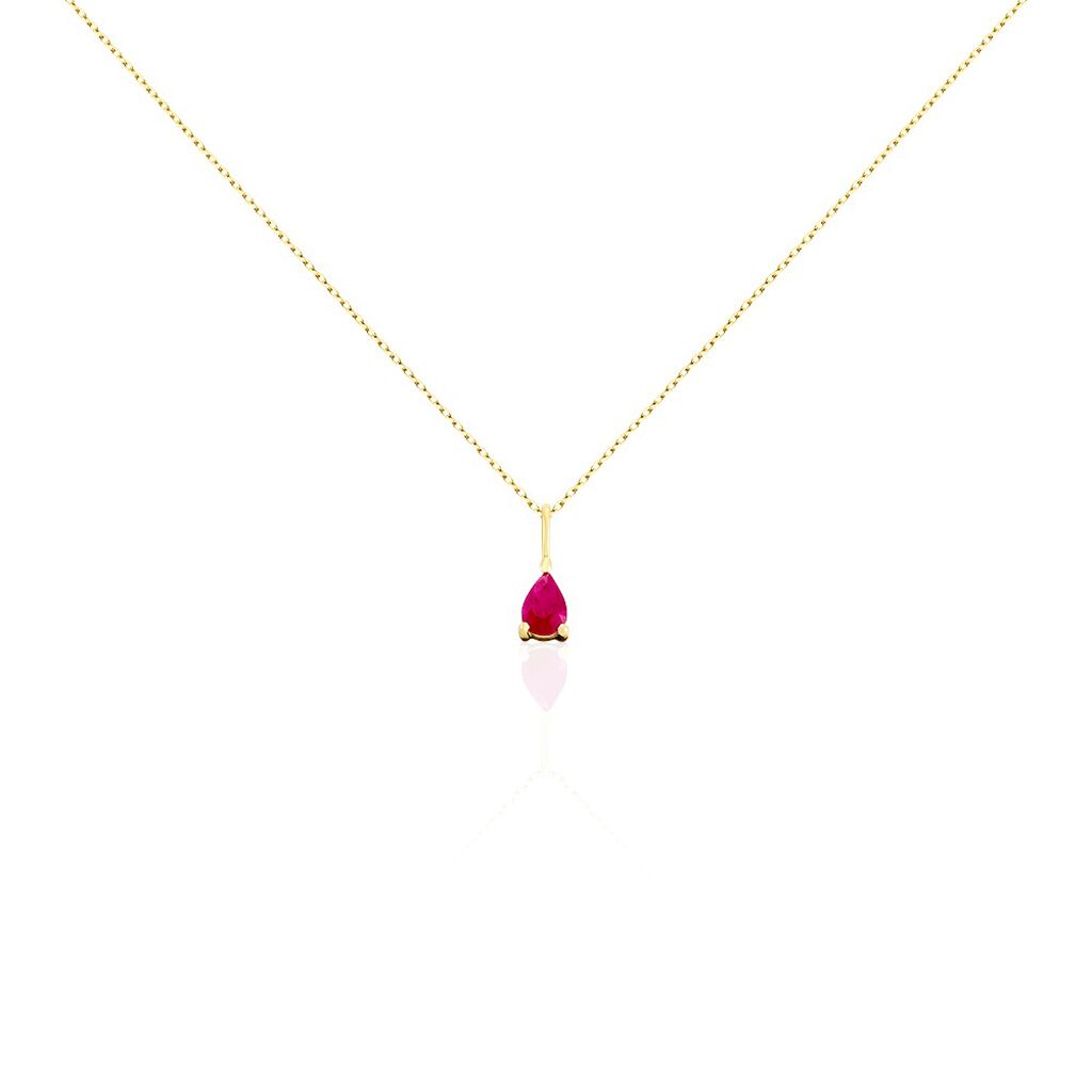 Collier Goutte Or Jaune Rubis - Colliers avec pierres Femme | Marc Orian