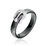 Bague Nabila Argent Blanc C&eacute;ramique Et Oxyde De Zirconium - Bijoux fantaisie Femme | Marc Orian