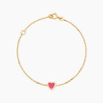 Bracelet Dulcie Coeur Or Jaune Nacre - Bracelets cha&icirc;nes Enfant | Marc Orian