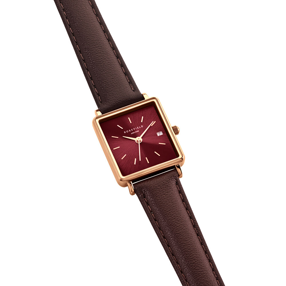 Montre Rosefield Boxy Xs Bordeaux - Montres &eacute;tanches Femme | Marc Orian