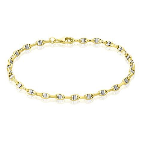 Bracelet Carlo Maille Marine Ronde Or Bicolore - Bracelets mailles Femme | Marc Orian