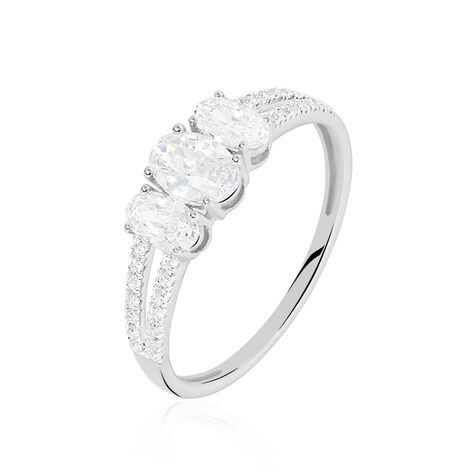 Bague Nussayba Or Blanc Oxyde De Zirconium - Bagues fiançailles Femme | Marc Orian