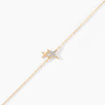 Bracelet Lumiere Or Jaune Oxyde De Zirconium - Bracelets cha&icirc;nes Femme | Marc Orian