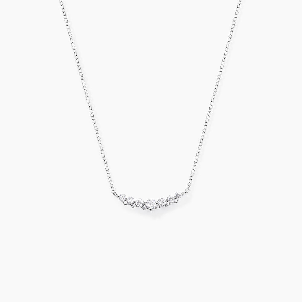 Collier Aliah Argent Blanc Oxyde De Zirconium - Colliers avec pierres Femme | Marc Orian