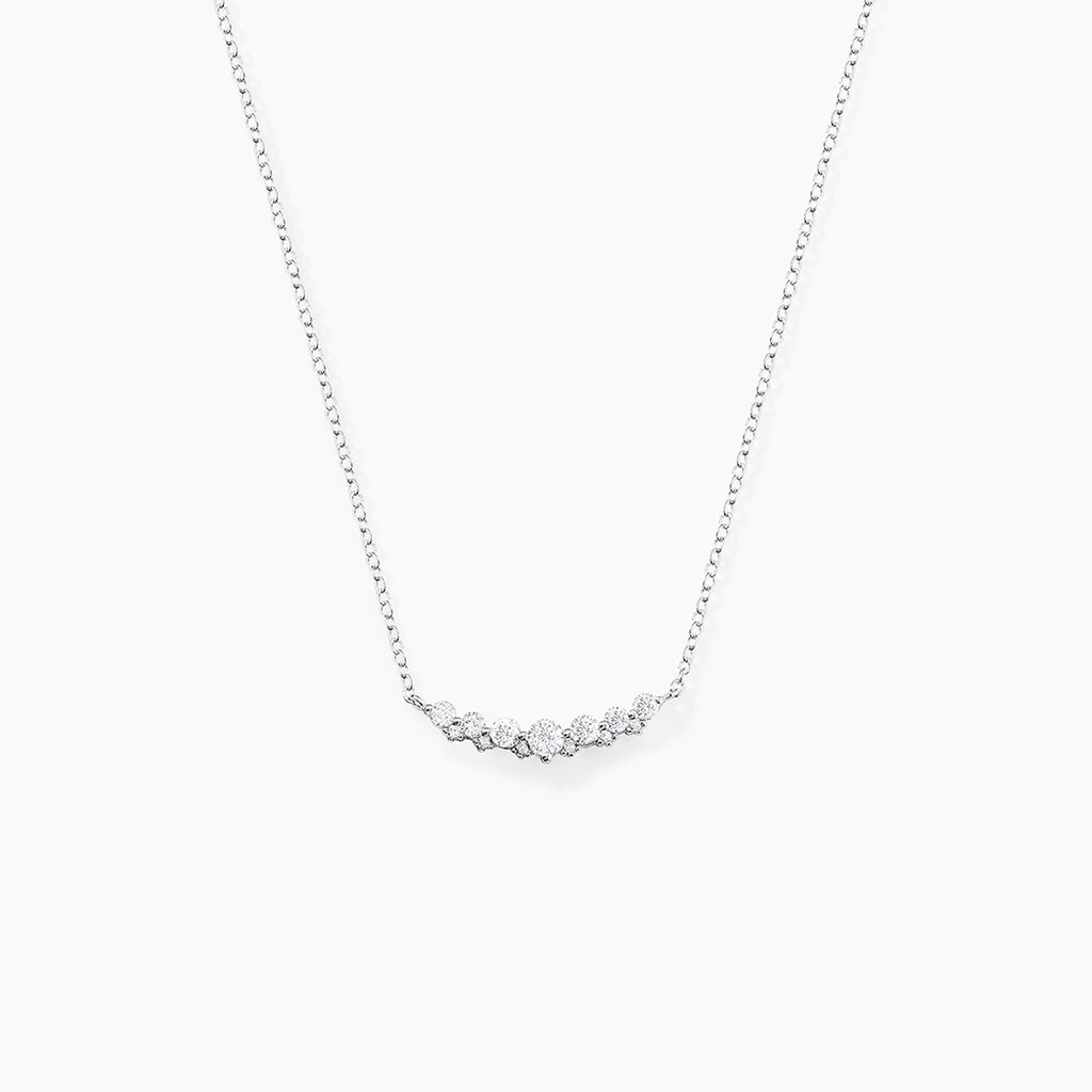 Collier Aliah Argent Blanc Oxyde De Zirconium - Colliers avec pierres Femme | Marc Orian