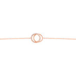 Bracelet Janne Argent Rose Oxyde De Zirconium - Bracelets Anneaux Entrelaces Femme | Marc Orian