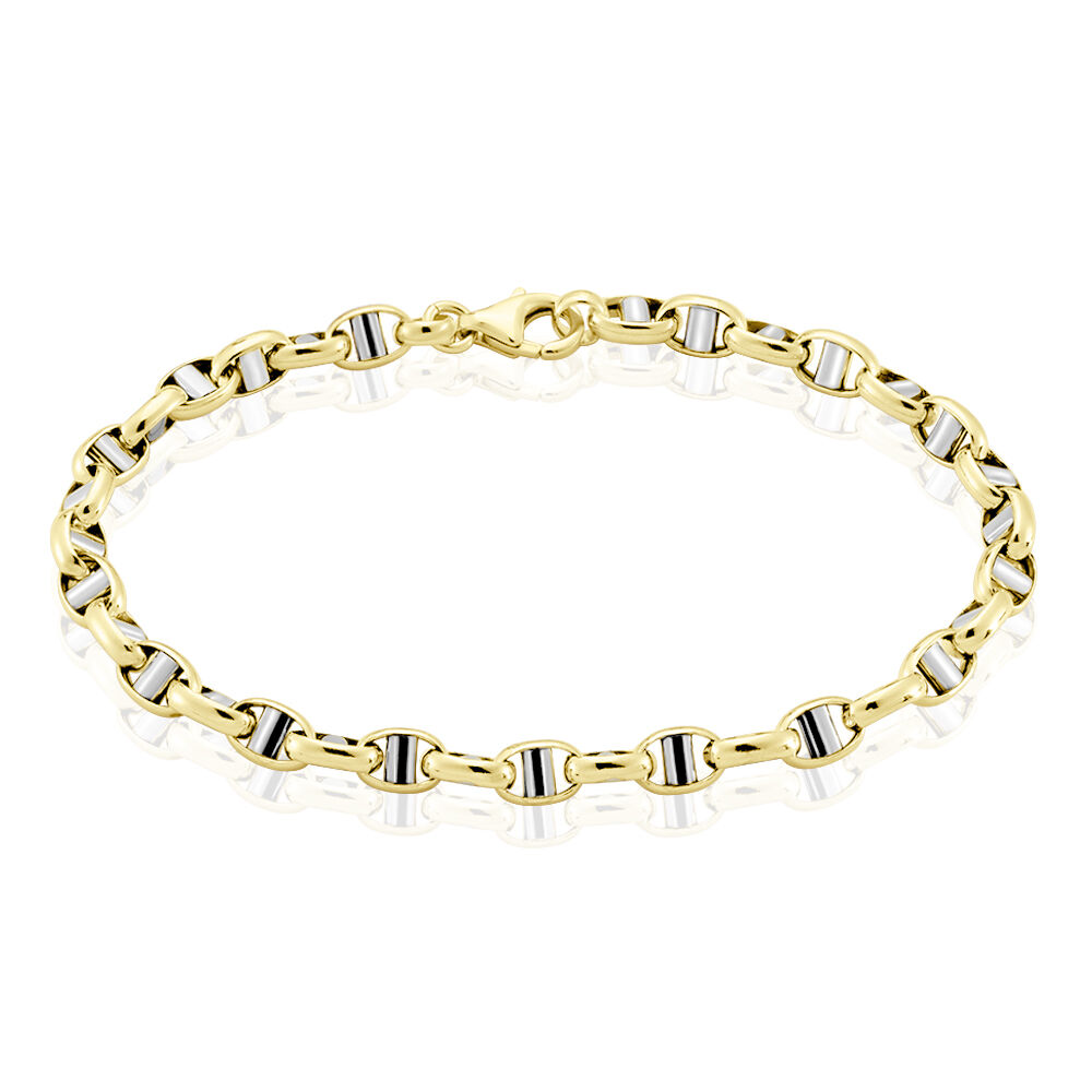 Bracelet Carlo Or Bicolore Maille Marine Ronde - Bracelets mailles Homme | Marc Orian