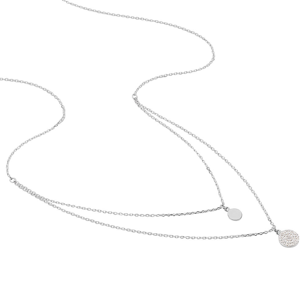 Collier Angeles Argent Blanc Oxyde De Zirconium - Colliers multirangs Femme | Marc Orian