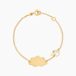 Bracelet Identit&eacute; Gaspardine Maille For&ccedil;at Or Jaune - Gourmettes Enfant | Marc Orian