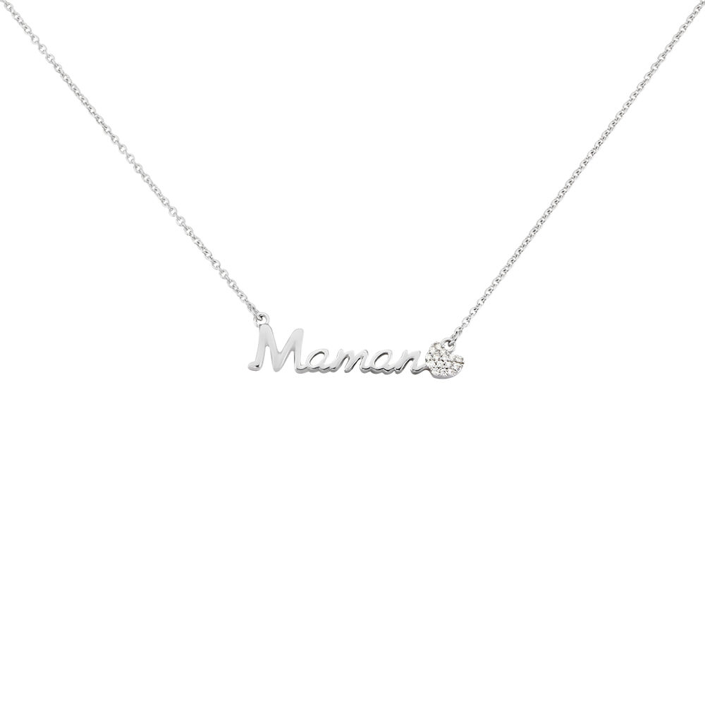 Collier Rera Argent Blanc Oxyde De Zirconium - Colliers avec pierres Femme | Marc Orian