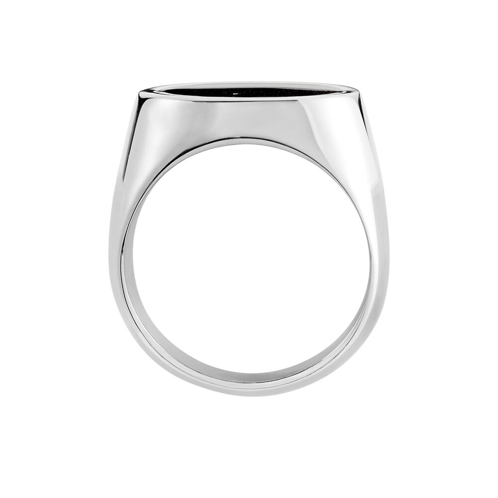 Chevalière Phebus Him Acier Blanc -  Homme | Marc Orian