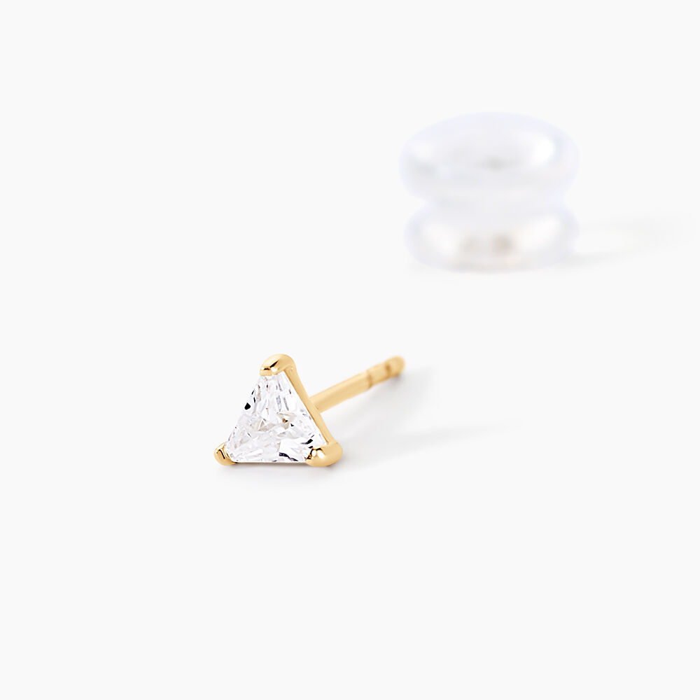 Boucles D'oreilles Puces Achilee Or Jaune Oxyde - Puces Femme | Marc Orian