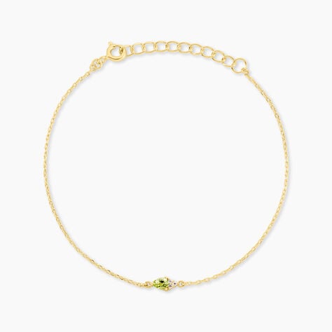 Bracelet Poem Argent Jaune P&eacute;ridot Oxyde De Zirconium - Bracelets fantaisie Femme | Marc Orian