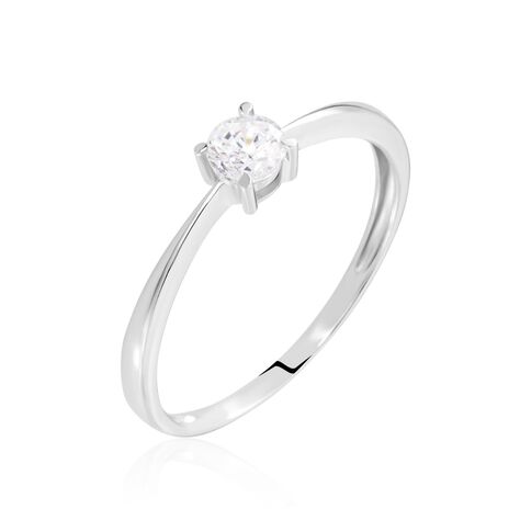 Solitaire Abriel Or Blanc Oxyde De Zirconium - Bagues Solitaire Femme | Marc Orian