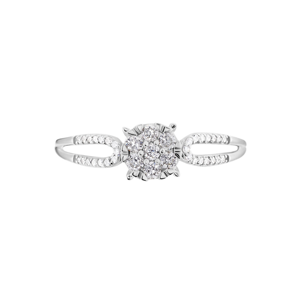 Bague Cillin Or Blanc Diamant - Bagues pierres précieuses Femme | Marc Orian