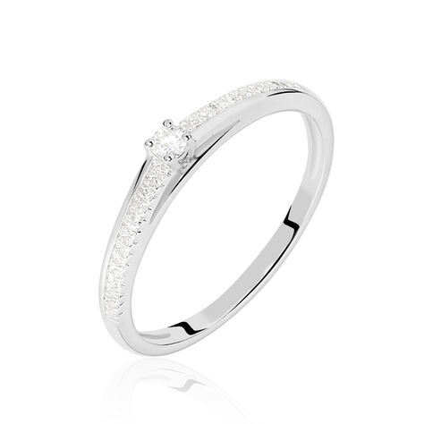 Bague Solitaire Alexandra Or Blanc Diamant - Bagues Solitaire Femme | Marc Orian
