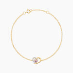 Bracelet Eliana Argent Dor&eacute; A L'Or 750/1000 Am&eacute;thyste Oxyde De Zirconium - Bracelets cha&icirc;nes Femme | Marc Orian