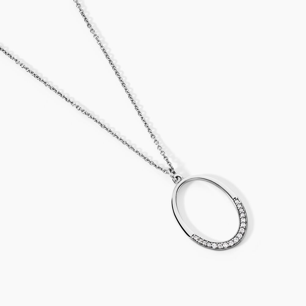 Collier Bethilda Argent Blanc Oxyde De Zirconium - Colliers avec pierres Femme | Marc Orian