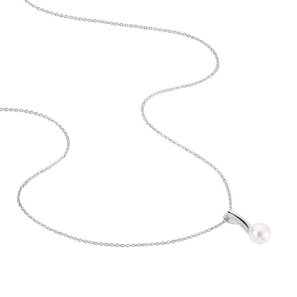 Collier Argent Blanc Kathy Perle De Culture - Colliers avec pierres Femme | Marc Orian