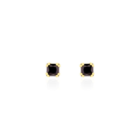 Boucles D'oreilles Puces Doreen Carre Or Jaune Oxyde De Zirconium - Puces Femme | Marc Orian