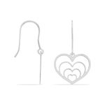 Boucles D'oreilles Pendantes Naleen Argent Blanc - Pendantes Femme | Marc Orian