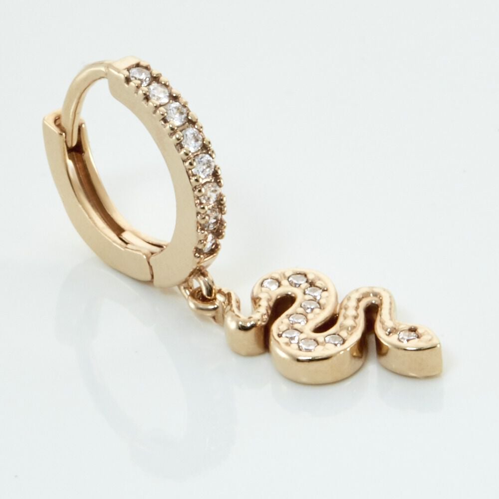 Cr&eacute;ole Unitaire Callistea 5 Plaqu&eacute; Or Jaune Oxyde De Zirconium - Piercings d'oreilles Femme | Marc Orian