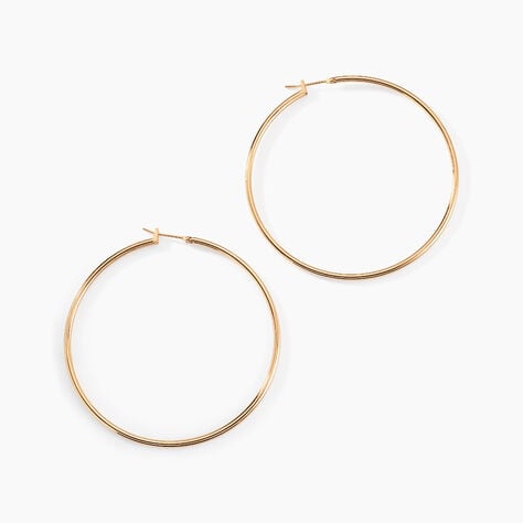 Cr&eacute;oles Ada Lisse Plaqu&eacute; Or Jaune - Grosses cr&eacute;oles Femme | Marc Orian