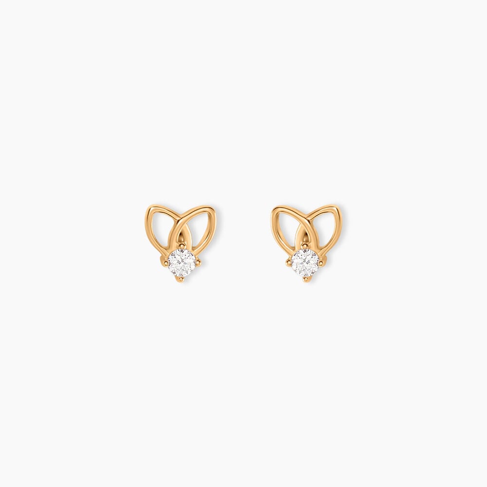 Boucles D'Oreilles Puces Ionia Plaqu&eacute; Or Jaune Oxyde De Zirconium - Puces Femme | Marc Orian