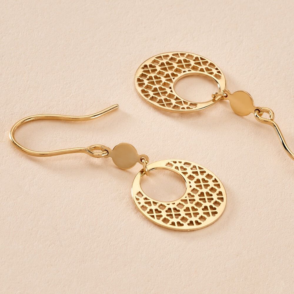 Boucles D'oreilles Pendantes Clacya Or Jaune - Pendantes Femme | Marc Orian