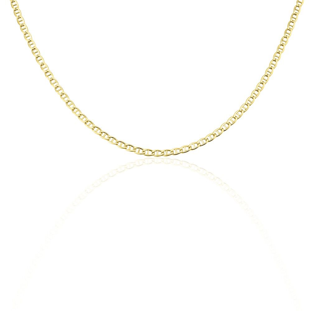 Collier Capucin Or Jaune Maille Marine Plate - Chaines Homme | Marc Orian