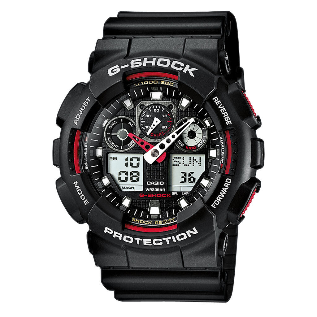 Montre Casio G-shock Black & Red Noir - Montres étanches Homme | Marc Orian