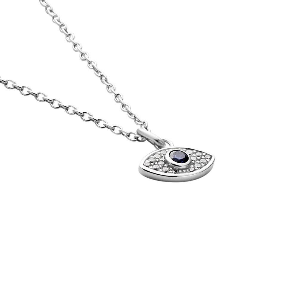 Collier Josue Argent Blanc Oxyde De Zirconium - Colliers avec pierres Femme | Marc Orian