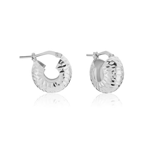 Créoles Amadi Argent Blanc - Créoles Femme | Marc Orian