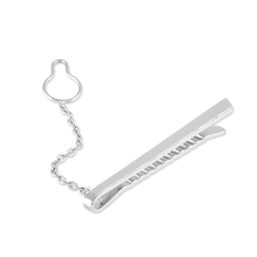 Pince Cravate Devi Argent Blanc - Idées cadeaux Homme | Marc Orian