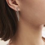Boucles D'oreilles Pendantes Argent Blanc Novia - Pendantes Femme | Marc Orian
